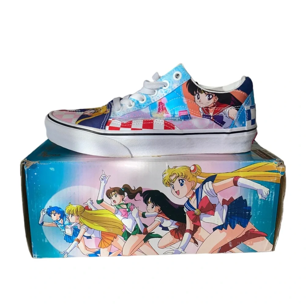 Vans Old skool Sailor Moon Patch Work Pretty Guardian Sneakers 100% Authentic‎